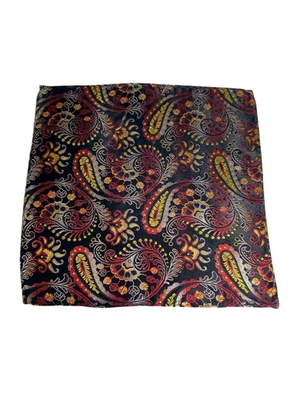 Paisley Fabric Square Multicolor Red Black Yellow Formal Prom Wedding Suit Gift